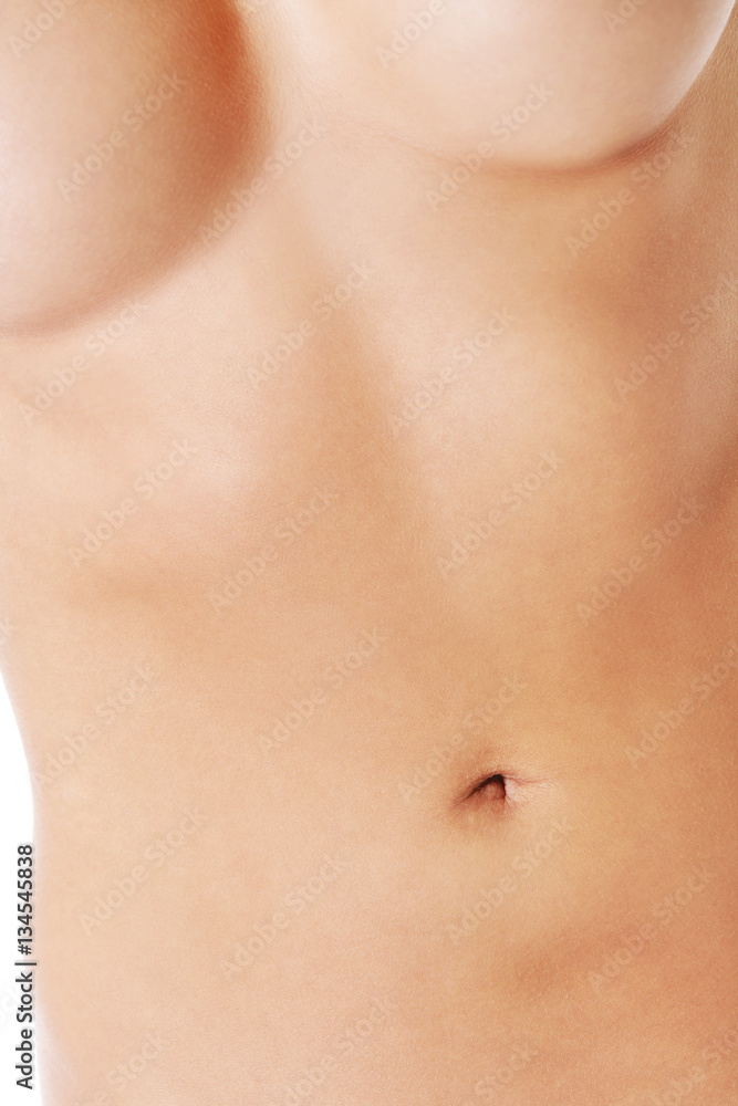 Woman belly isolated on white background. Woman belly isolated on white background.