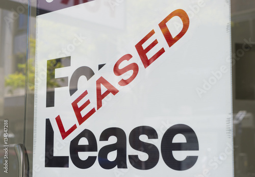 For lease and leased sign photo