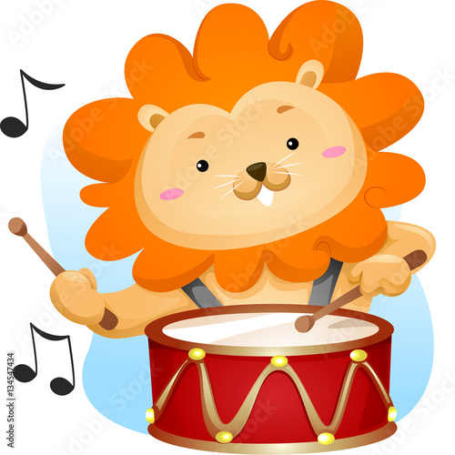 Mascot Music Lion Drums