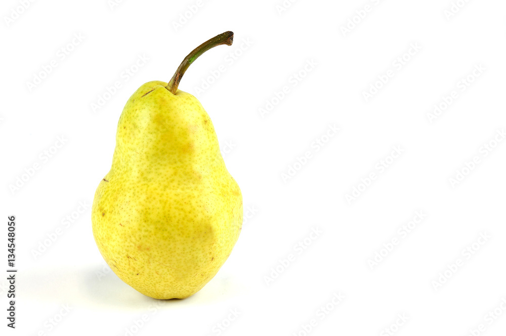 single pear isolated on white background single pear isolated on white background