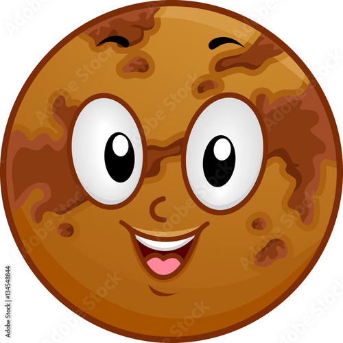 Mascot Planet Venus Dark Spots