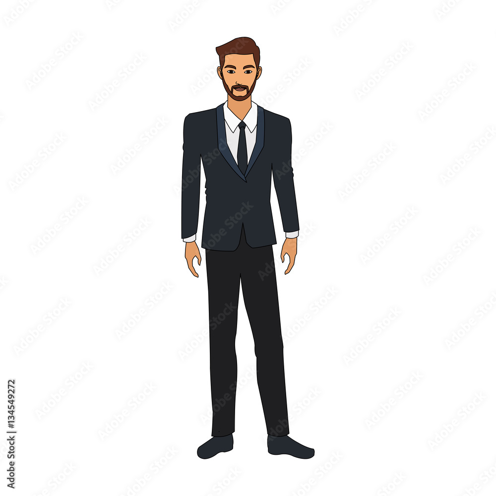 businessman wearing executive clothes over white background. colorful design. vector illustration businessman wearing executive clothes over white background. colorful design. vector illustration