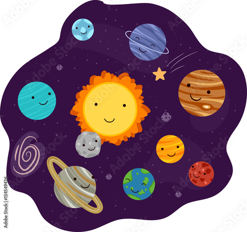 Mascot Planets Solar System