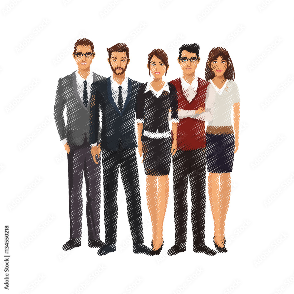 businesspeople wearing executive clothes over white background. colorful design. vector illustration businesspeople wearing executive clothes over white background. colorful design. vector illustration
