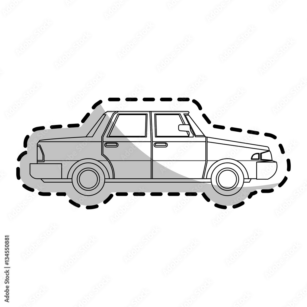 car icon over white background. vector illustration