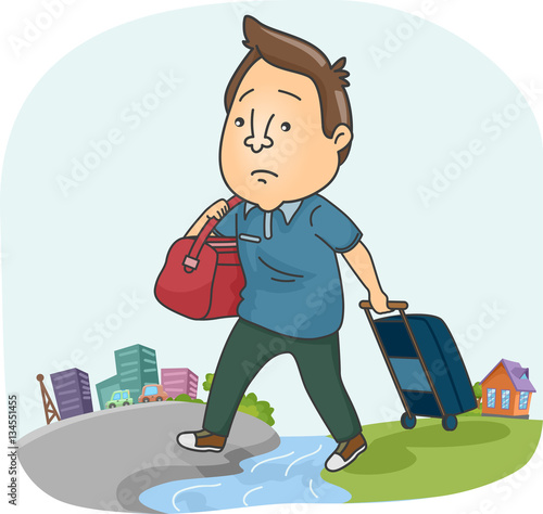 Man Moving Home City