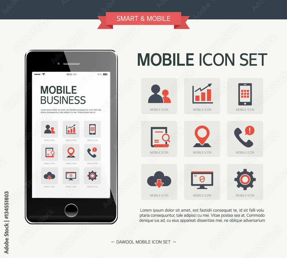 Vector business simple icon set Vector business simple icon set