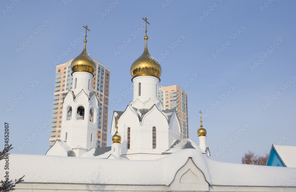 Archistrategos Mikhail church in Novosibirsk. Russia
