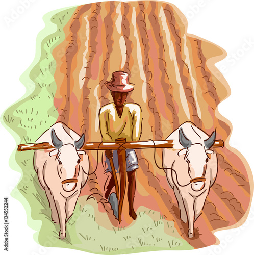 Man Farmer Traditional Farming