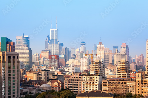 shanghai buildings in morning