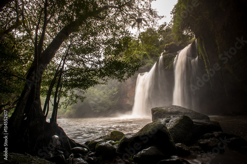 Haewsuwat waterfall at Khao Yai National Park  Thailand. The Wor