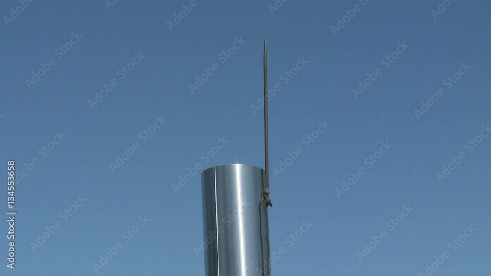 Lightning Rod Attached to Vent Lightning Rod Attached to Vent