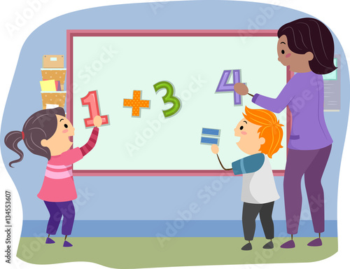 Stickman Kids Teacher Math ...