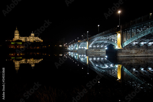 Salamanca cathedral and Enrique Estevan bridge