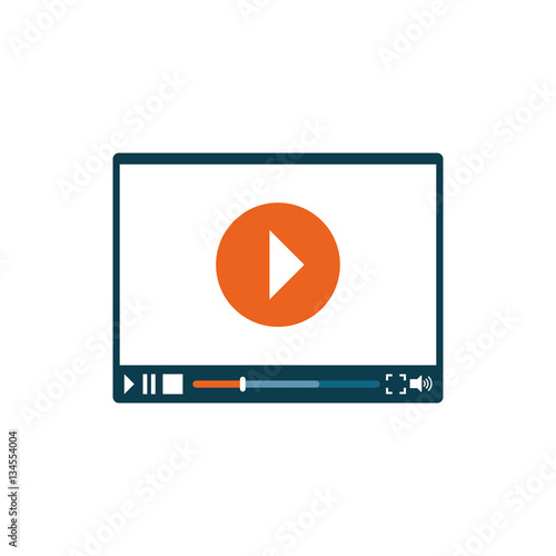 Online video media icon vector illustration graphic design