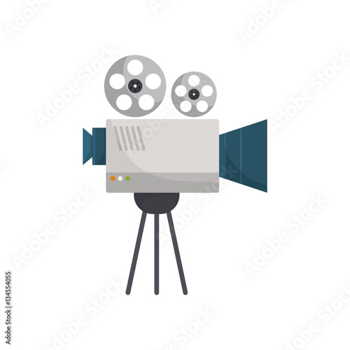 Cinema camcorder technology icon vector illustration graphic design