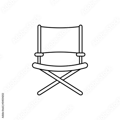 Directors chair isolated icon vector illustration graphic design