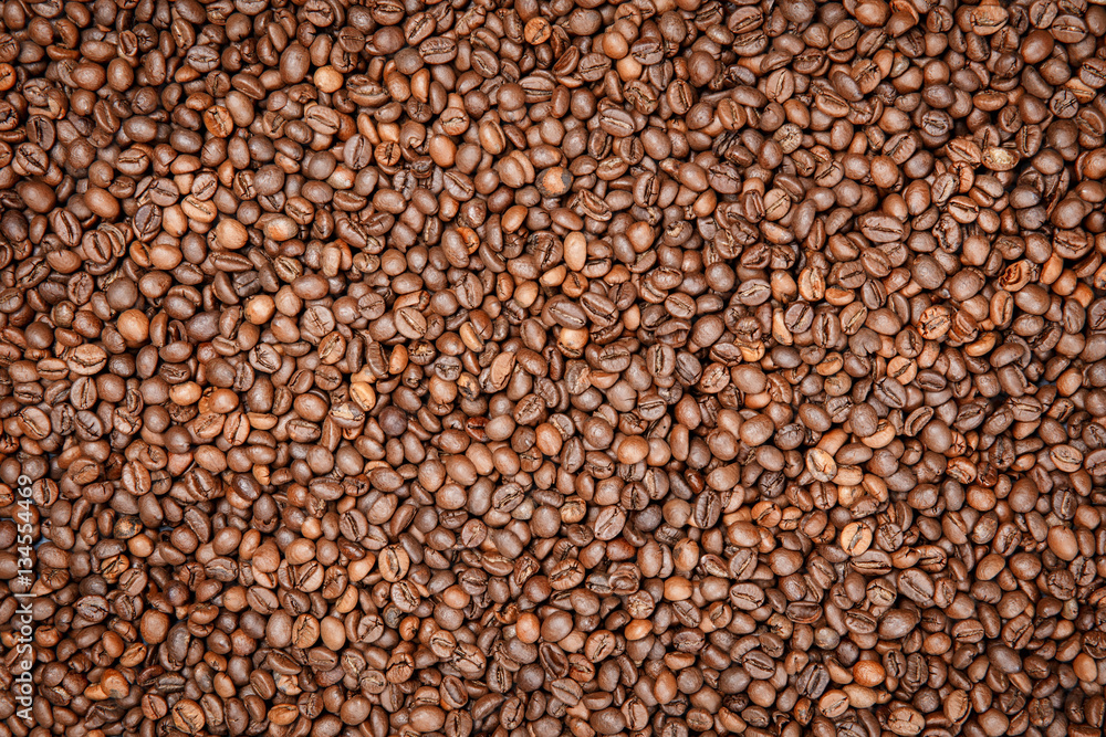 Roasted Brown Coffee Beans Background. Roasted Brown Coffee Beans Background.