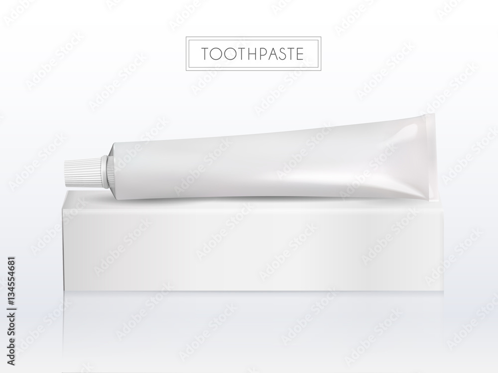 Blank toothpaste tube Blank toothpaste tube