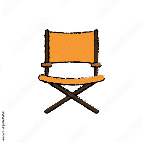 Directors chair isolated icon vector illustration graphic design