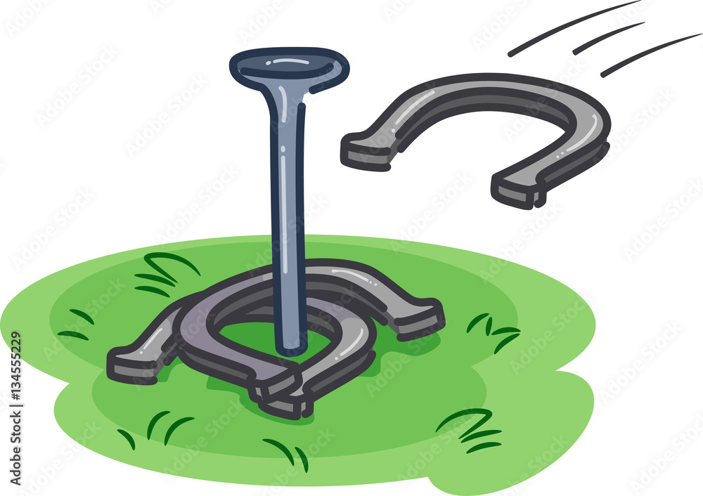 Game Horseshoe Pit Throw Stock Vector Adobe Stock