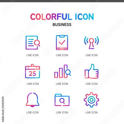 Wallpaper Mural Color business icons Torontodigital.ca