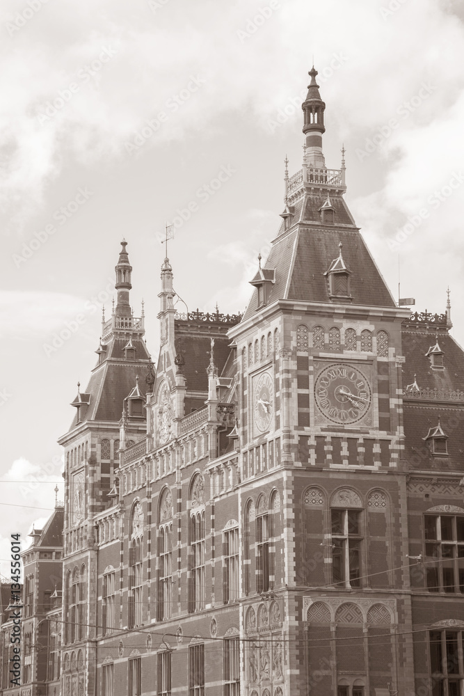 Centraal - Central Railway Station; Amsterdam; Holland