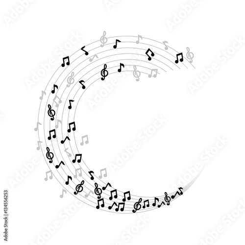Music note symbol icon vector illustration graphic design