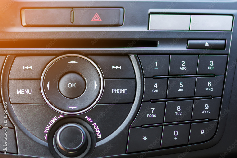Number Pad of Car Dashboard Number Pad of Car Dashboard