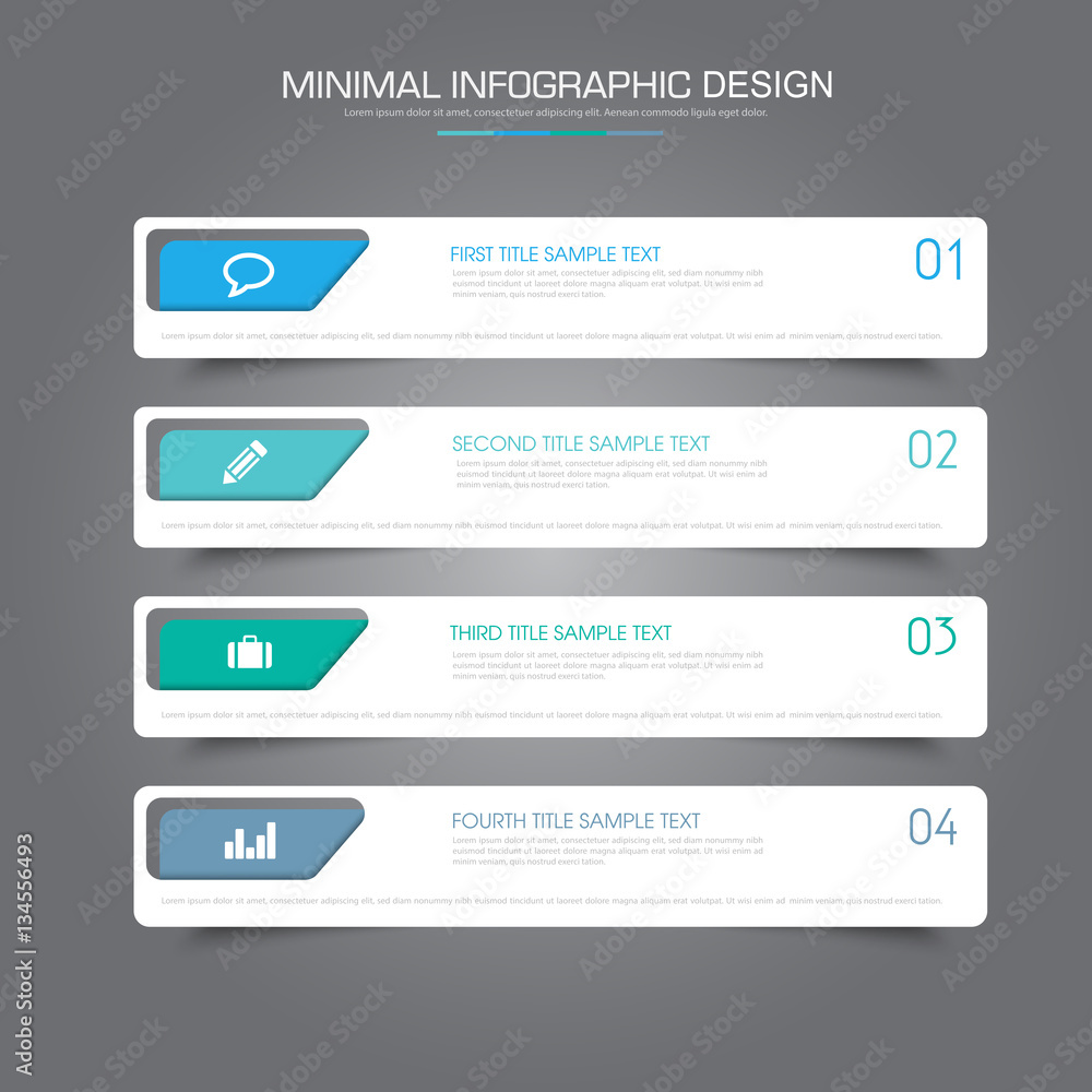 Infographic Elements with business icon on full color background Infographic Elements with business icon on full color background