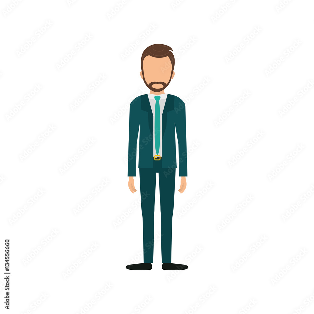businessman executive profile icon vector illustration graphic design