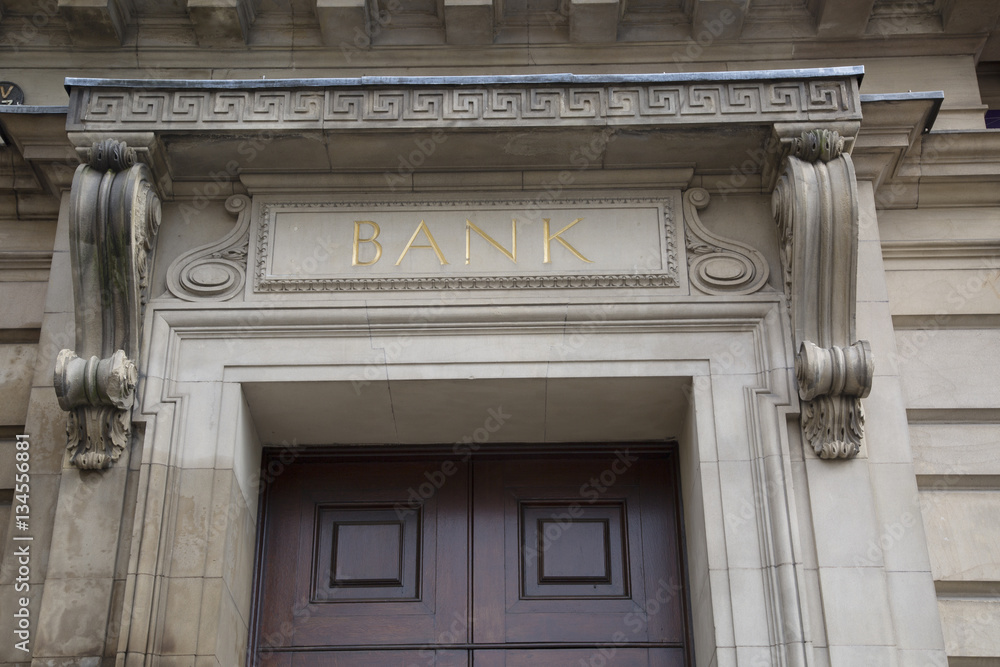 Obraz premium Bank Sign