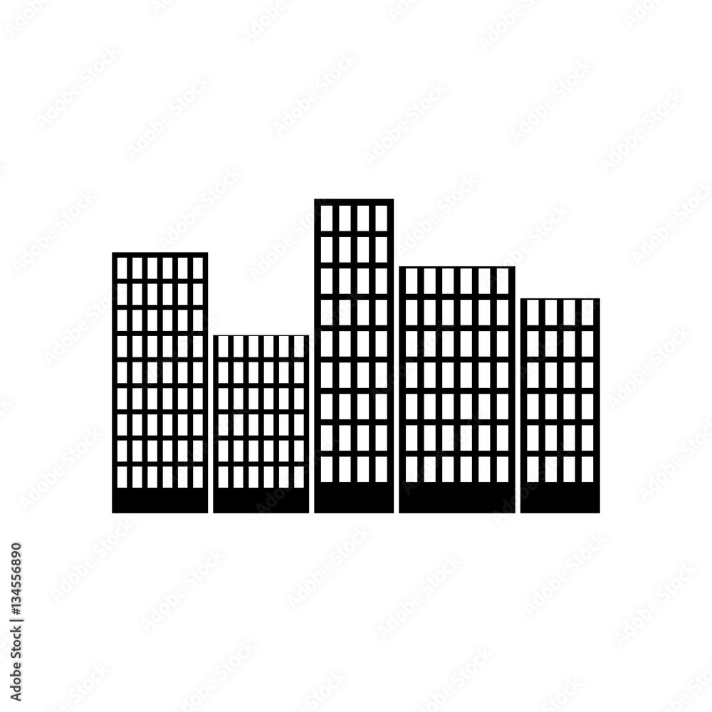 Fototapeta premium Building real estate icon vector illustration graphic design