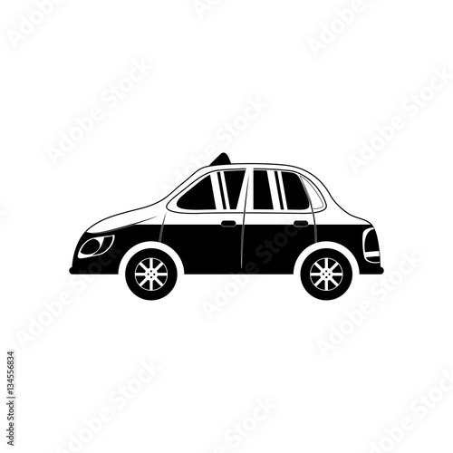 Taxi cab transport icon vector illustration graphic design