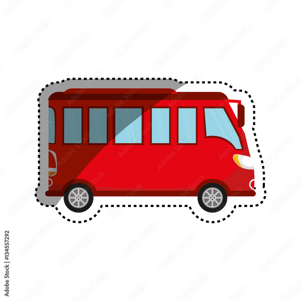 Public bus service icon vector illustration graphic design