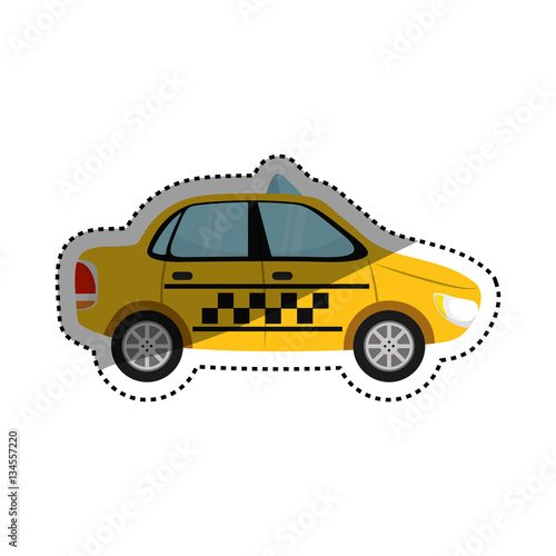 Taxi cab transport icon vector illustration graphic design