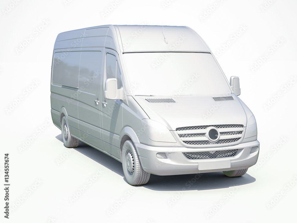 3d render: 3d White Delivery Van Icon, Transporting Service, Freight Transportation, Packages Shipment, International Logistics, 3d Postal Van, 3d Home Delivery Sign