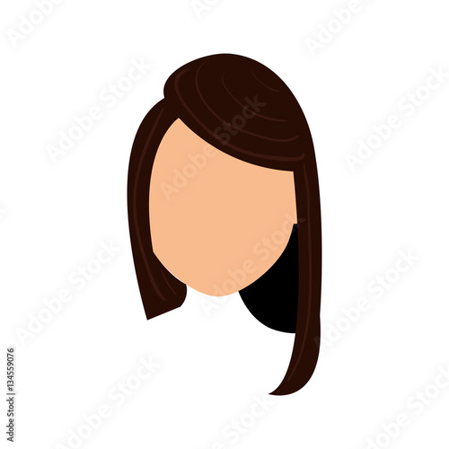 Woman faceless head icon vector illustration graphic design