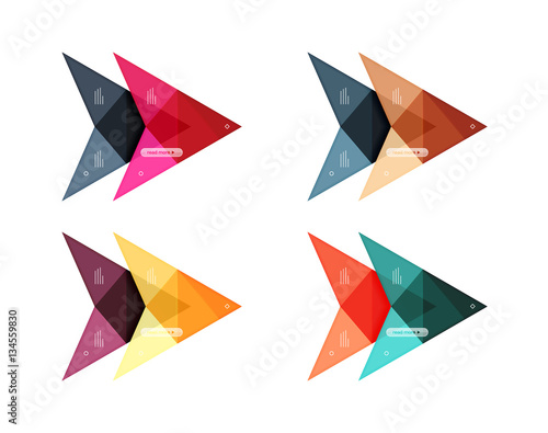 Vector colorful arrow option infographics templates set