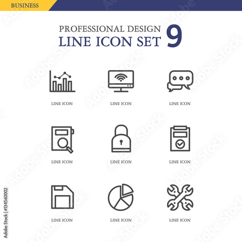 Business Line Icon Set