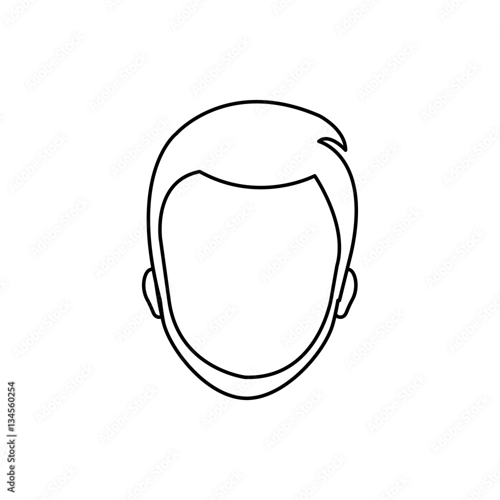 Man faceless head icon vector illustration graphic design Man faceless head icon vector illustration graphic design