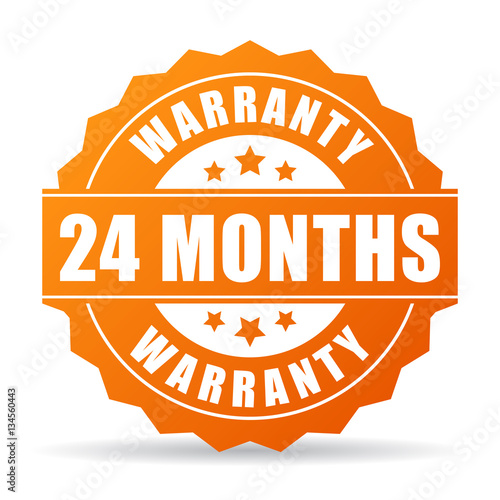 24 months warranty vector icon
