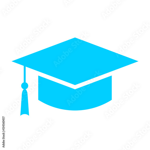 Square academic cap vector icon