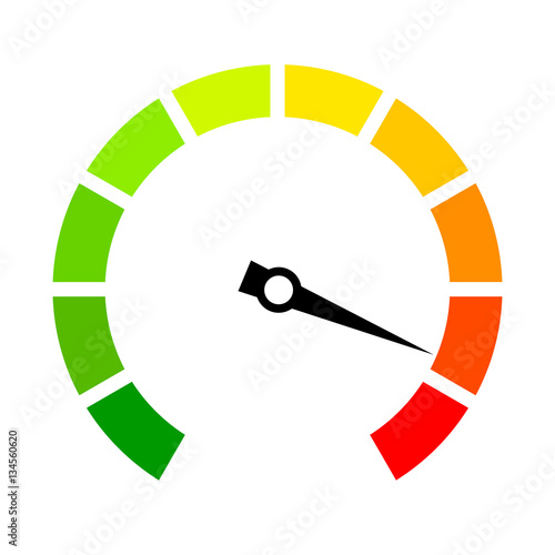 Speed metering arrow vector icon