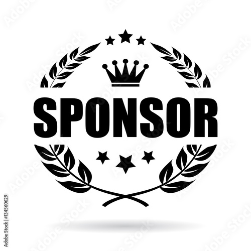 Sponsor laurel business icon