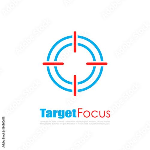 Target focus abstract logo