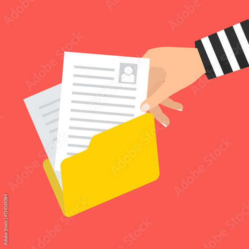 Hacker ransom to target medical records from folder. Vector illustration cyber criminals concept.