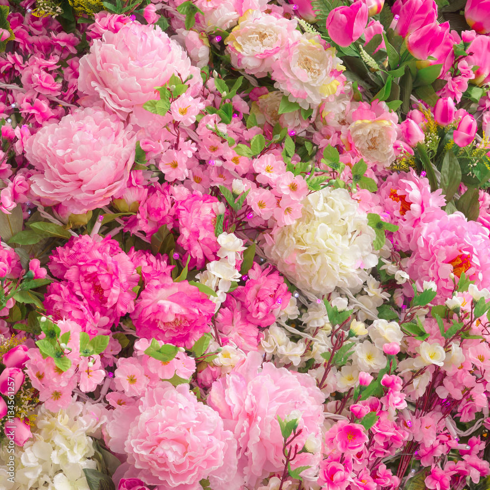 Abstract background of flowers. Close-up