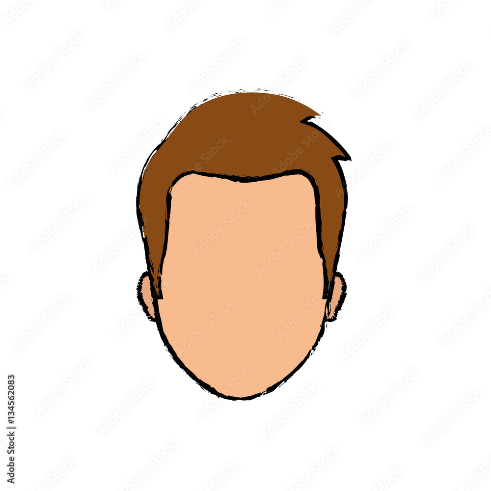 Man faceless head icon vector illustration graphic design Man faceless head icon vector illustration graphic design
