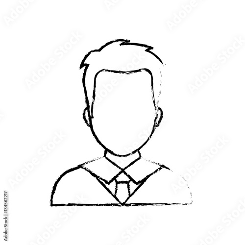 Businessman executive profile icon vector illustration graphic design